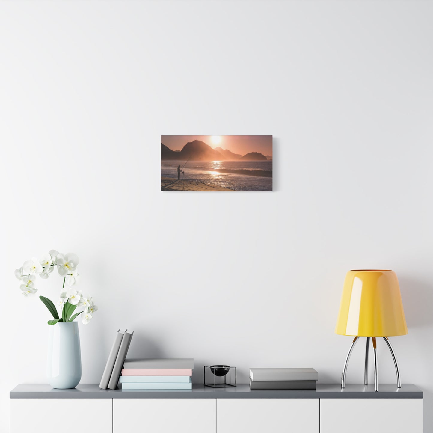 Fishing Sunset Canvas Print – Coastal Wall Art