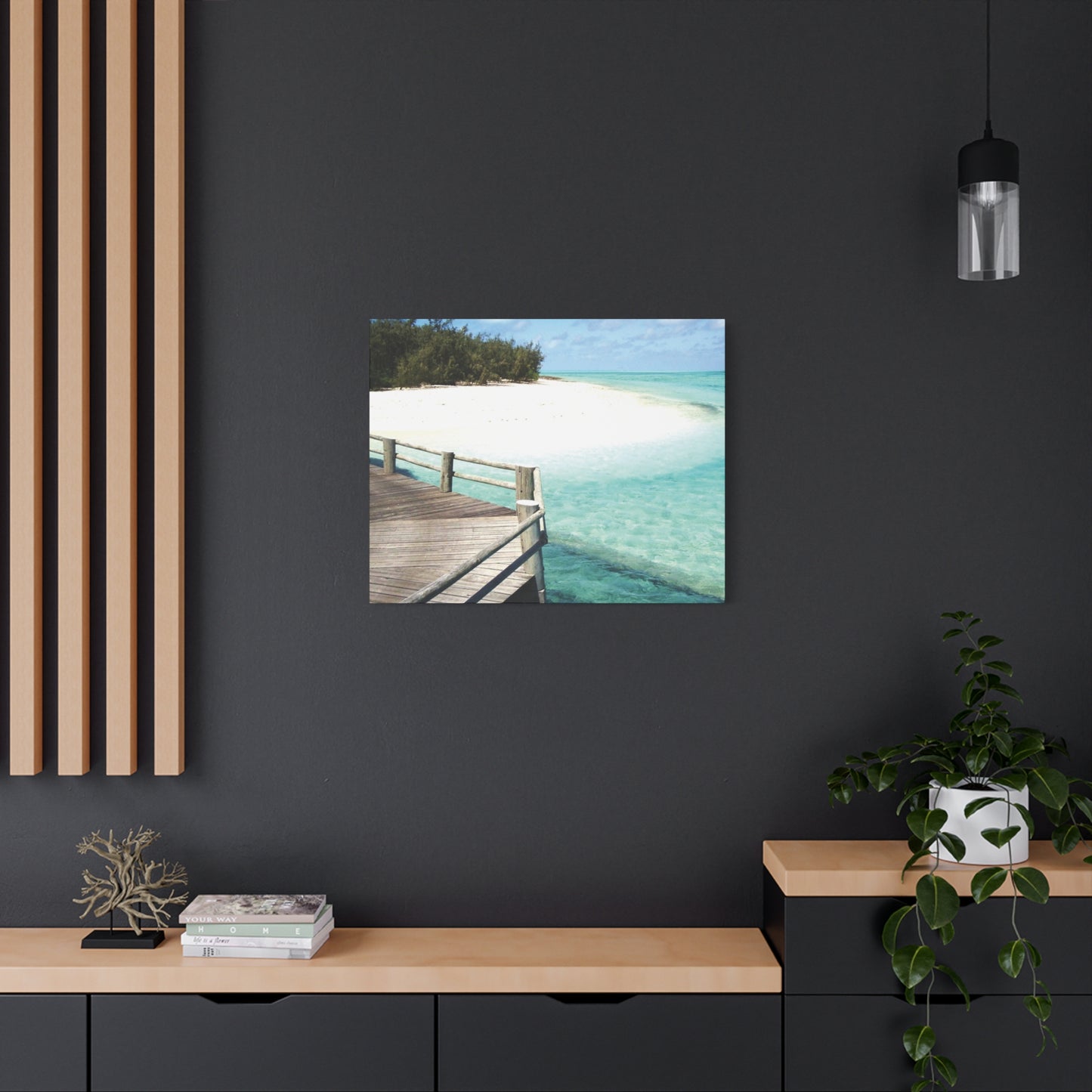 Canvas Wall Art -- Coastal Beach Serenity Landscape Artwork