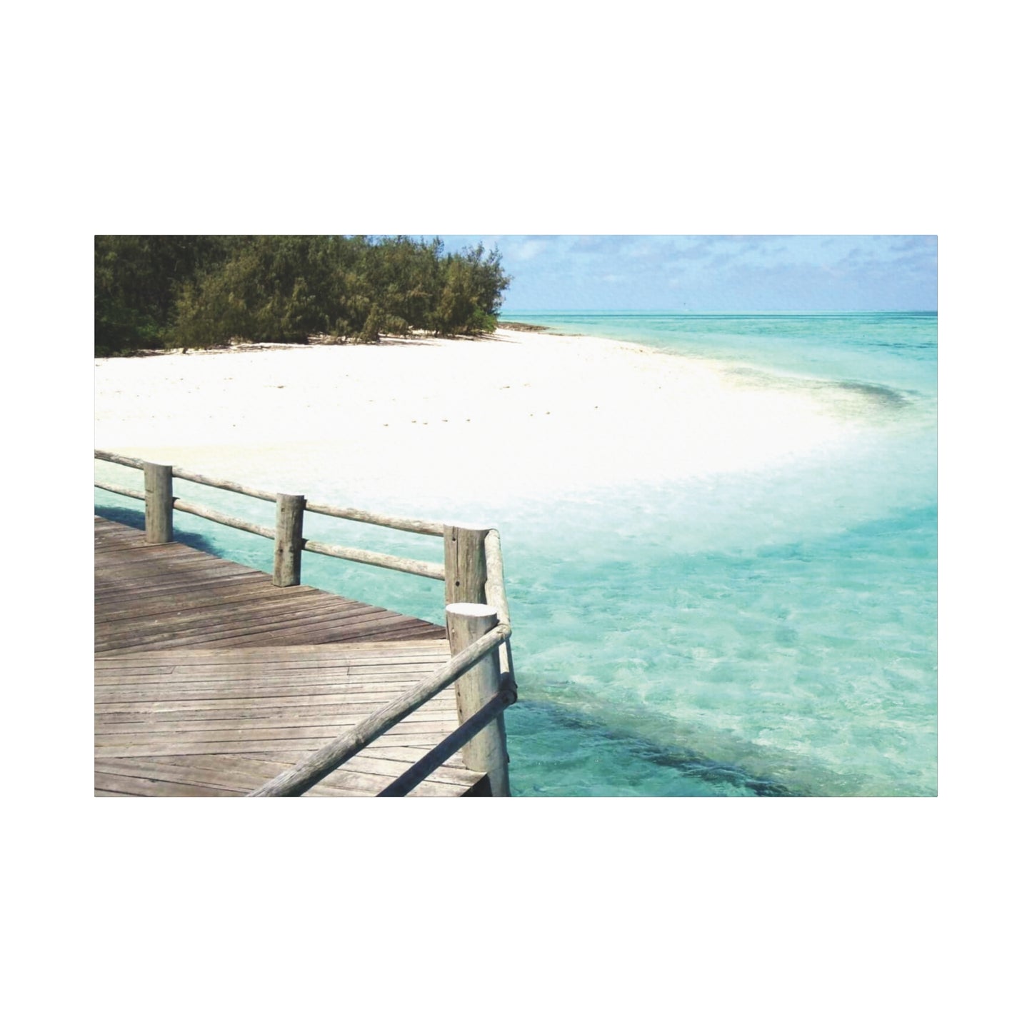 Canvas Wall Art -- Coastal Beach Serenity Landscape Artwork
