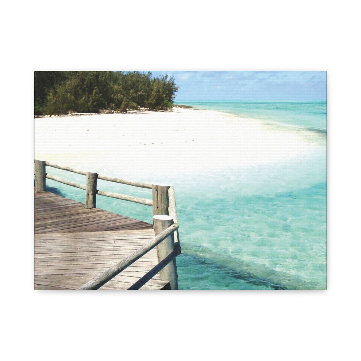 Canvas Wall Art -- Coastal Beach Serenity Landscape Artwork