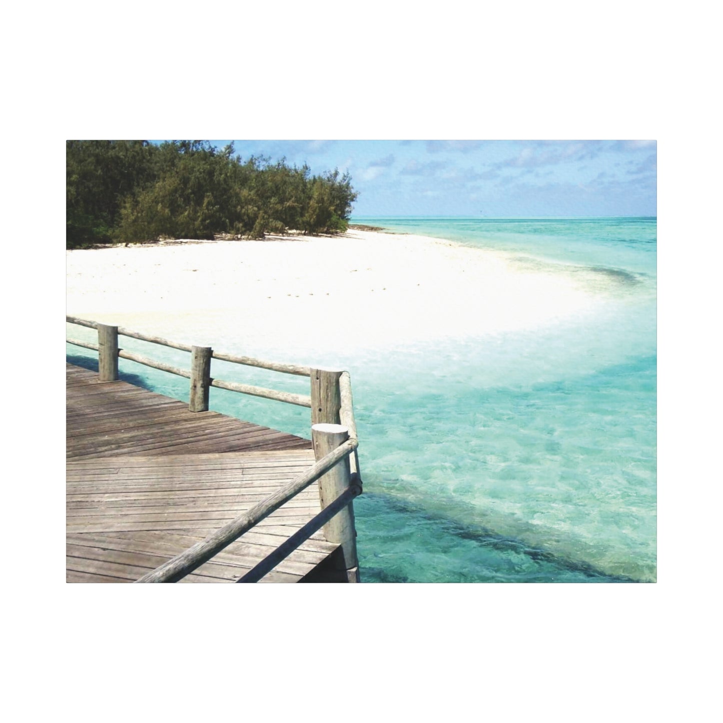 Canvas Wall Art -- Coastal Beach Serenity Landscape Artwork