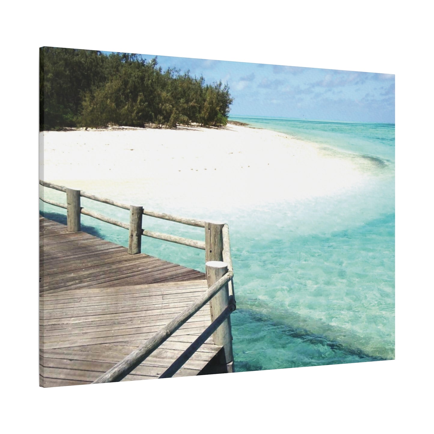 Canvas Wall Art -- Coastal Beach Serenity Landscape Artwork